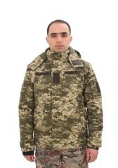 Single Sword Su Geçirmez Kamuflaj Erkek Softshell Parka PİKSEL - XL