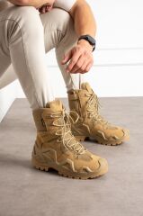 Single Sword Fermuarlı Outdoor Kadın&Erkek Taktik Askeri Bot ve Postal 4 Mevsim SS602 BEJ - 41