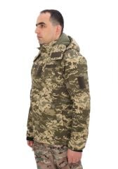 Single Sword Su Geçirmez Kamuflaj Erkek Softshell Parka PİKSEL - XL
