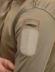 Single Sword Polo Yaka Uzun Kol Taktik T-Shirt SİYAH - 2XL