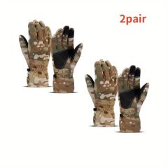 Single Sword Softshell Soğuk, Rüzgar ve Su Geçirmez Dokunmatik Eldiven, Motosiklet ve Taktik Eldiven MULTİCAM - XL