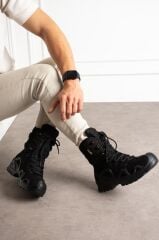 Single Sword Fermuarlı Outdoor Kadın&Erkek Taktik Askeri Bot ve Postal 4 Mevsim SS602 SİYAH - 37