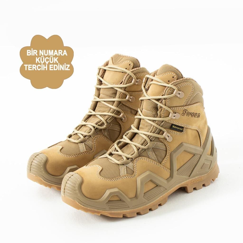 Single Sword SS611 Su Geçirmez Asker Polis Kısa Tactical Bot 37 - BEJ