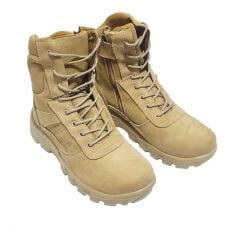 Carinio Hakiki Deri Askeri Taktik Bot (Çöl, Taktik, Dağcı Botu - Uzun) SİYAH - 40