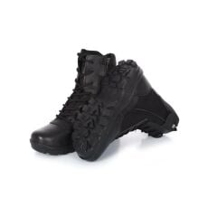 Carinio Hakiki Deri Askeri Taktik Bot (Çöl, Taktik, Dağcı Botu - Uzun) SİYAH - 38