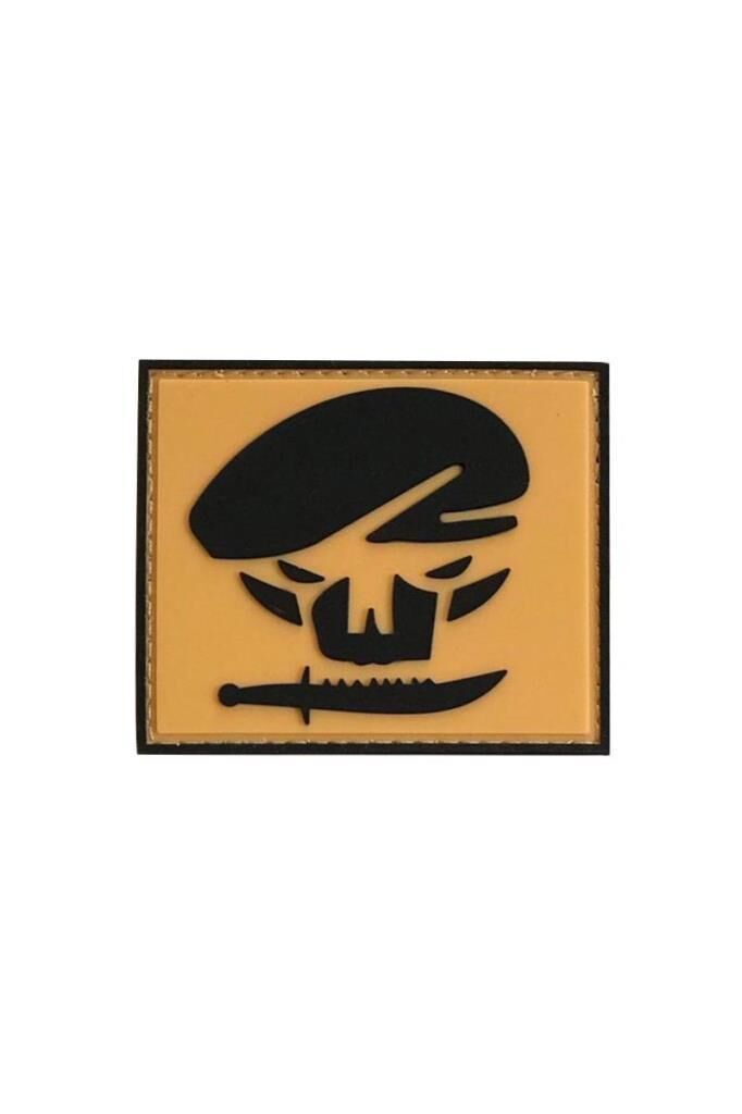 Single Sword BERE-BIÇAK Plastik Patch - Peç 6Cm X 6Cm BEJ