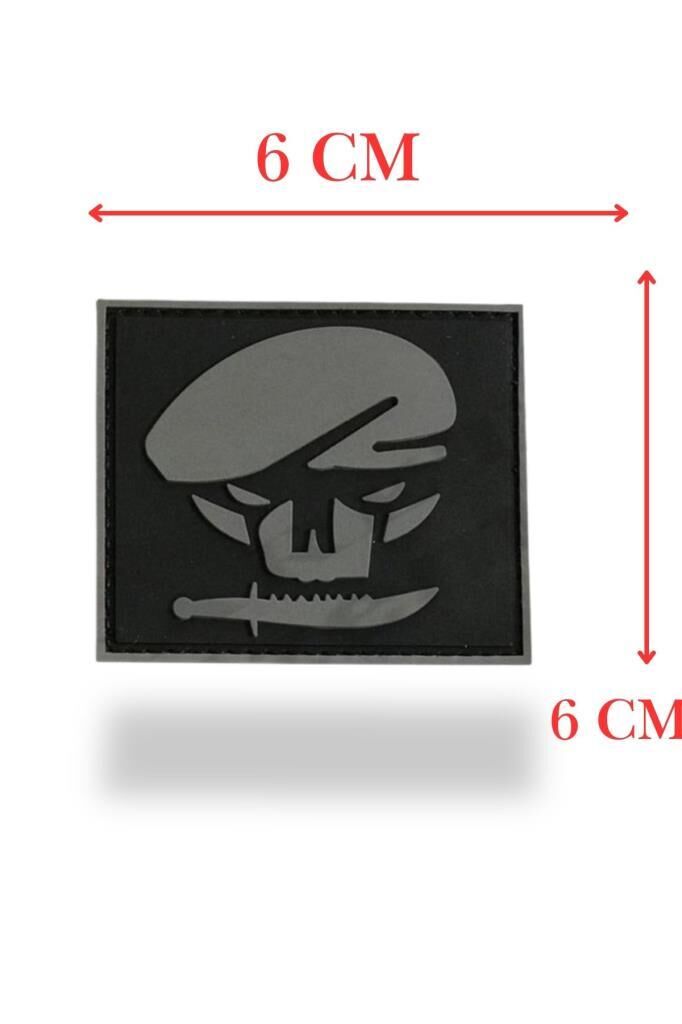 Single Sword BERE-BIÇAK Plastik Patch - Peç 6Cm X 6Cm SİYAH