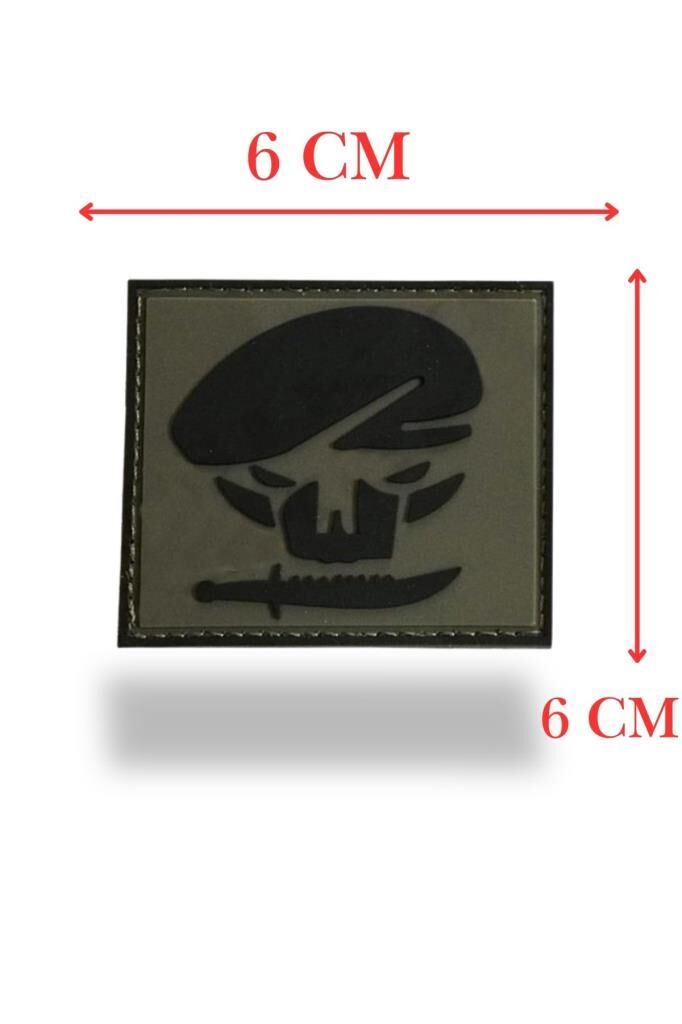 Single Sword BERE-BIÇAK Plastik Patch - Peç 6Cm X 6Cm HAKİ