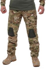 Single Sword Dizlik Yeri Olan Kamuflaj Tactical Erkek Pantolon - Outdoor Taktik Pantolon MULTİCAM - L