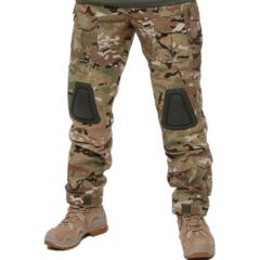 Single Sword Dizlik Yeri Olan Kamuflaj Tactical Erkek Pantolon - Outdoor Taktik Pantolon MULTİCAM - L