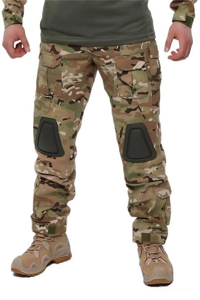 Single Sword Dizlik Yeri Olan Kamuflaj Tactical Erkek Pantolon - Outdoor Taktik Pantolon MULTİCAM - 2XL