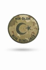 Nakış Patch Bir Ölür Bin Diriliriz TSK