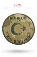 Nakış Patch Bir Ölür Bin Diriliriz TSK
