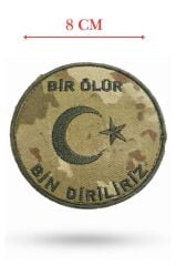 Nakış Patch Bir Ölür Bin Diriliriz TSK