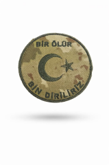 Nakış Patch Bir Ölür Bin Diriliriz TSK