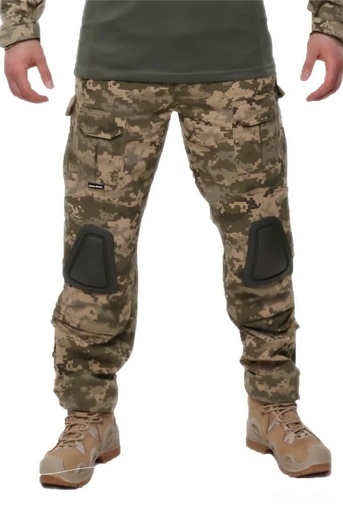 Single Sword Dizlik Yeri Olan Kamuflaj Tactical Erkek Pantolon - Outdoor Taktik Pantolon PİKSEL - M