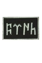 Single Sword Göktürkçe TÜRK Yazılı  Ay Yıldız Nakış Patch - Cırtlı Peç SİYAH-BEYAZ
