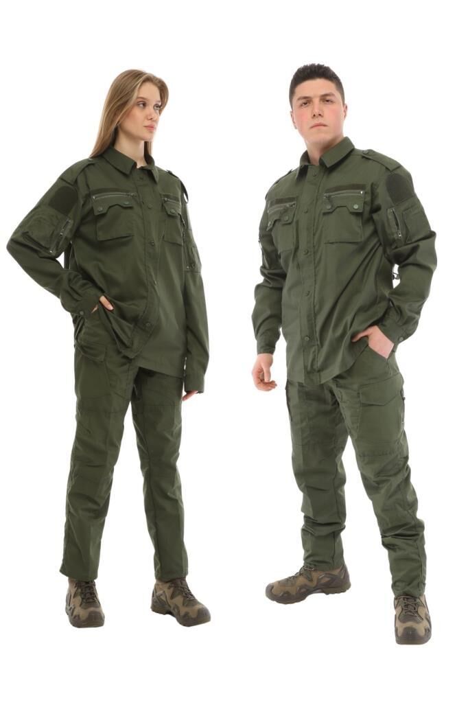 Single Sword Outdoor Unisex Kışlık Gömlek&Pantolon Alt Üst Takım 3XL - HAKİ