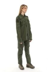 Single Sword Outdoor Unisex Kışlık Gömlek&Pantolon Alt Üst Takım 3XL - HAKİ