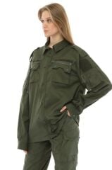 Single Sword Outdoor Unisex Kışlık Gömlek&Pantolon Alt Üst Takım 3XL - HAKİ