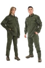 Single Sword Outdoor Unisex Kışlık Gömlek&Pantolon Alt Üst Takım 3XL - HAKİ