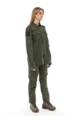 Single Sword Outdoor Unisex Kışlık Gömlek&Pantolon Alt Üst Takım 3XL - HAKİ