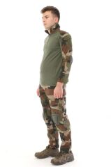 Single Sword Dizlik Yeri Olan Kamuflaj Tactical Erkek Pantolon - Outdoor Taktik Pantolon USA - S