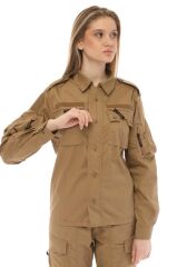 Single Sword Outdoor Unisex Kışlık Gömlek&Pantolon Alt Üst Takım L - BEJ
