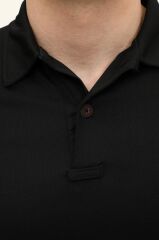 Single Sword Regular Fit Polo Yaka Kısa Kollu Erkek Tişört SİYAH - XL