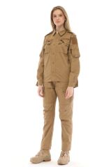 Single Sword Outdoor Unisex Kışlık Gömlek&Pantolon Alt Üst Takım 4XL - BEJ