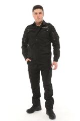 Single Sword Outdoor Unisex Kışlık Gömlek&Pantolon Alt Üst Takım 3XL - SİYAH