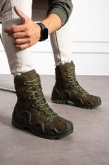 Single Sword Hakiki Deri Su Geçirmez  Erkek&Kadın Taktik Askeri Kışlık Bot ve Postal SS603 HAKİ - 37