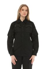 Single Sword Outdoor Unisex Kışlık Gömlek&Pantolon Alt Üst Takım SİYAH - L