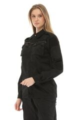 Single Sword Outdoor Unisex Kışlık Gömlek&Pantolon Alt Üst Takım SİYAH - XL