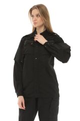 Single Sword Outdoor Unisex Kışlık Gömlek&Pantolon Alt Üst Takım SİYAH - XL