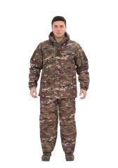 Single Sword Su&Rüzgar Geçirmez Softshell Kışlık Erkek Mont (Kapüşonu Çıkabilen) MULTİCAM - S