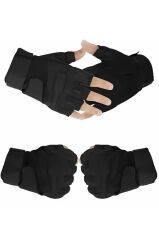 Single Sword BlackHawk Solag Taktik Eldiven Kesik Parmak SİYAH - M