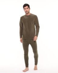 Single Sword Kışlık Kalın-Avcılık-Balıkçılık-Askerlik-Kamp-Polar Erkek İçlik Takım HAKİ - 3XL