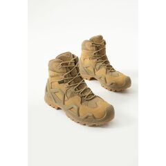 SS611 Su Geçirmez Bağcıklı Taktik Outdoor Unisex Kışlık Askeri Uzun Bej Çöl Botu BEJ - 45