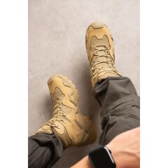 SS611 Su Geçirmez Bağcıklı Taktik Outdoor Unisex Kışlık Askeri Uzun Bej Çöl Botu BEJ - 47