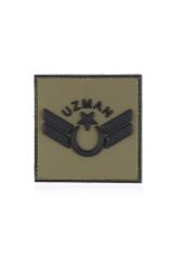 Single Sword Plastik Patch - Peç Uzman Rütbe HAKİ - UZM.ÇVŞ