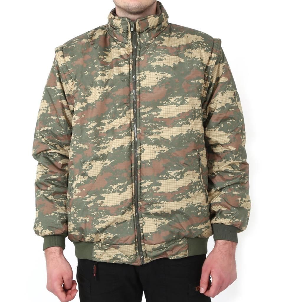 Single Sword Pilot Mont Kolu Çıkmalı Kamuflaj Desen-Erkek Pilot Mont-Pilot Mont Kadın L