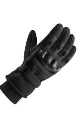 Single Sword Rüzgar Soğuk Geçirmez Suya Dayanıklı Dokunmatik Eldiven-  Taktik ve Motosiklet Eldiveni Bej SİYAH