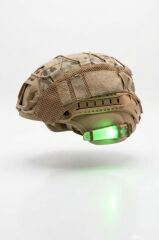Single Sword Tactical Signal Light Kask ve Boyun Asmalı Pilli Taktik Sinyal Lambası 12 cm YEŞİL