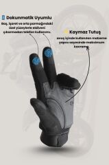 Single Sword Tam Parmak Dokunmatik Özellikli Destekli Taktik ve Motosiklet, Bisiklet Eldiveni