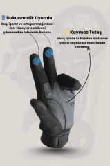Single Sword Tam Parmak Dokunmatik Özellikli Destekli Taktik ve Motosiklet, Bisiklet Eldiveni
