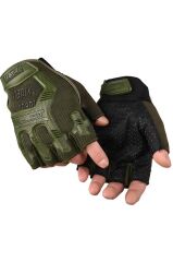 Mechanix Yarım Parmak Eldiven- Taktik Destekli Mexhanix Kadın Erken unisex Eldiven L - HAKİ