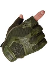 Mechanix Yarım Parmak Eldiven- Taktik Destekli Mexhanix Kadın Erken unisex Eldiven L - HAKİ