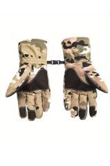 Single Sword Softshell Soğuk, Rüzgar ve Su Geçirmez Dokunmatik Eldiven, Motosiklet ve Taktik Eldiven MULTİCAM
