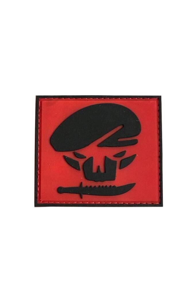 Single Sword BERE-BIÇAK Plastik Patch - Peç 6Cm X 6Cm KIRMIZI1